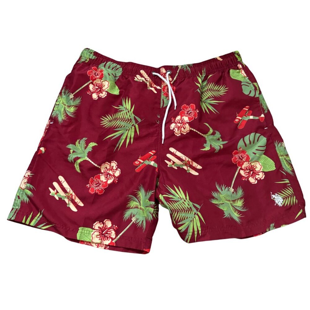 U.S. POLO ASS. VACATION PLANE SWIM TRUNKS size XXL
